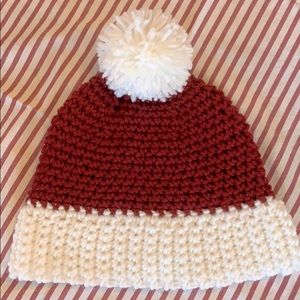 🎄Adorable Handmade Holiday Santa Beanie-Brand New